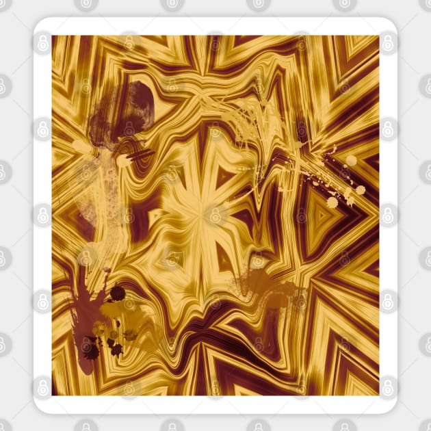 Bold melted copper striped kaleidoscope Sticker by hereswendy